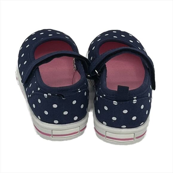 Simple Joys by Carter Canvas Mary Jane Navy/White Polk-a-Dot Size 8 - Picture 9 of 12